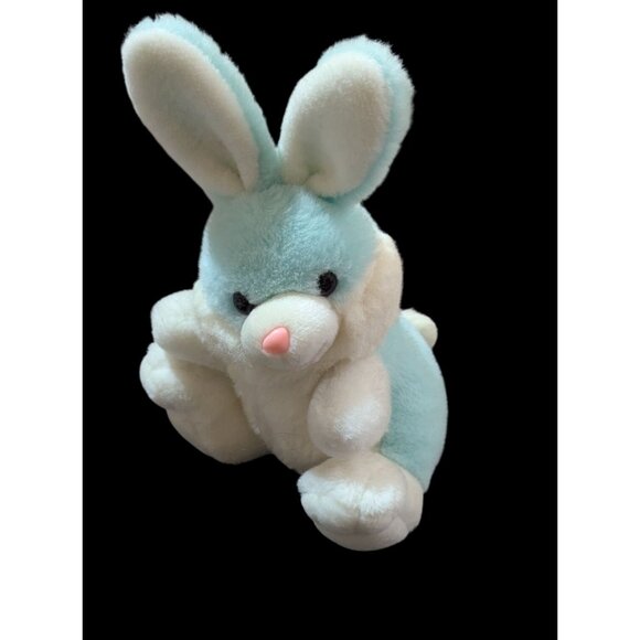 Vintage Tb Trading Co Blue White Bunny Plush Stuffed Animal 12" Soft Toy - Picture 1 of 7